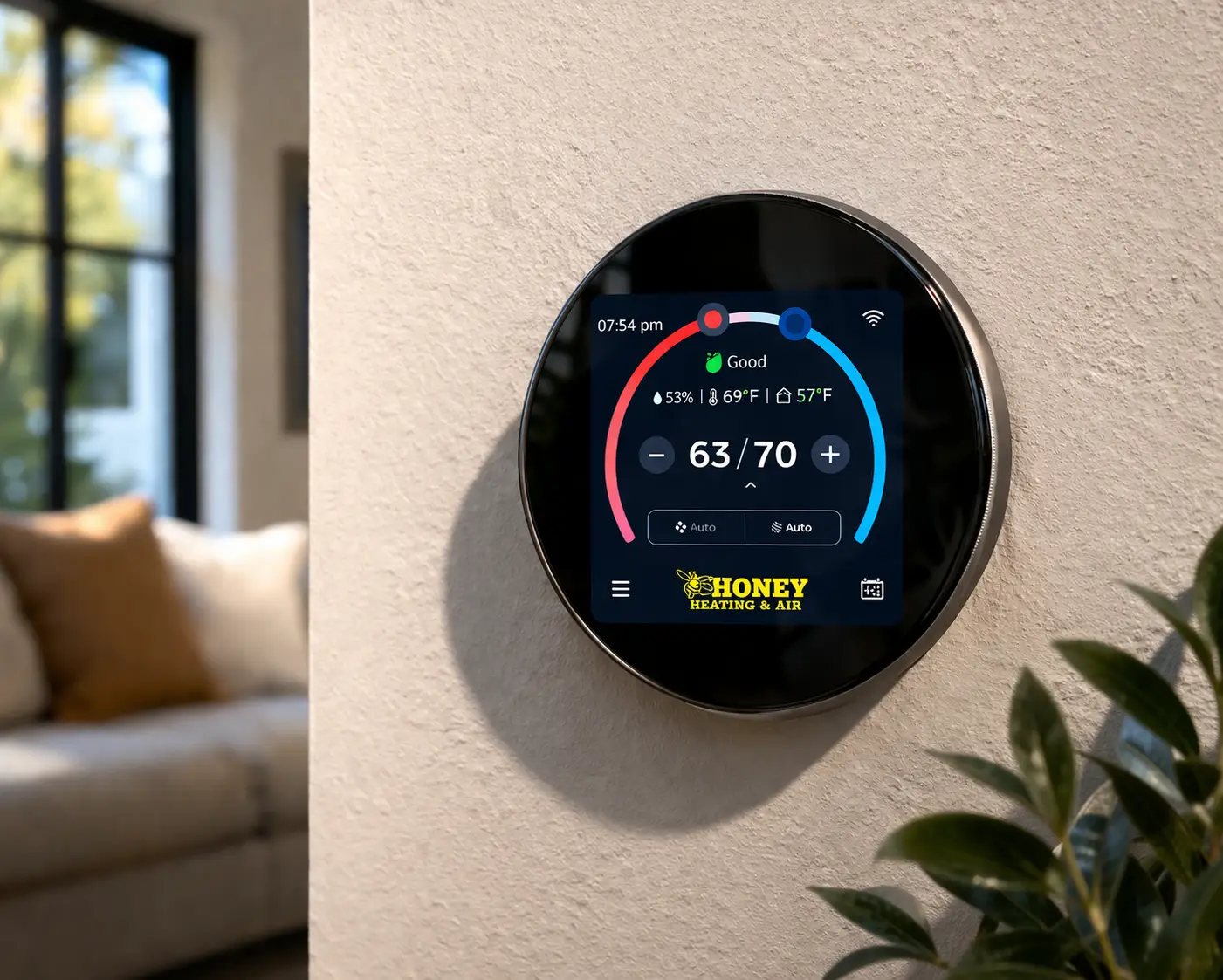 smart thermostat Middle Georgia HoneyHive installed by Honey Heating and Air